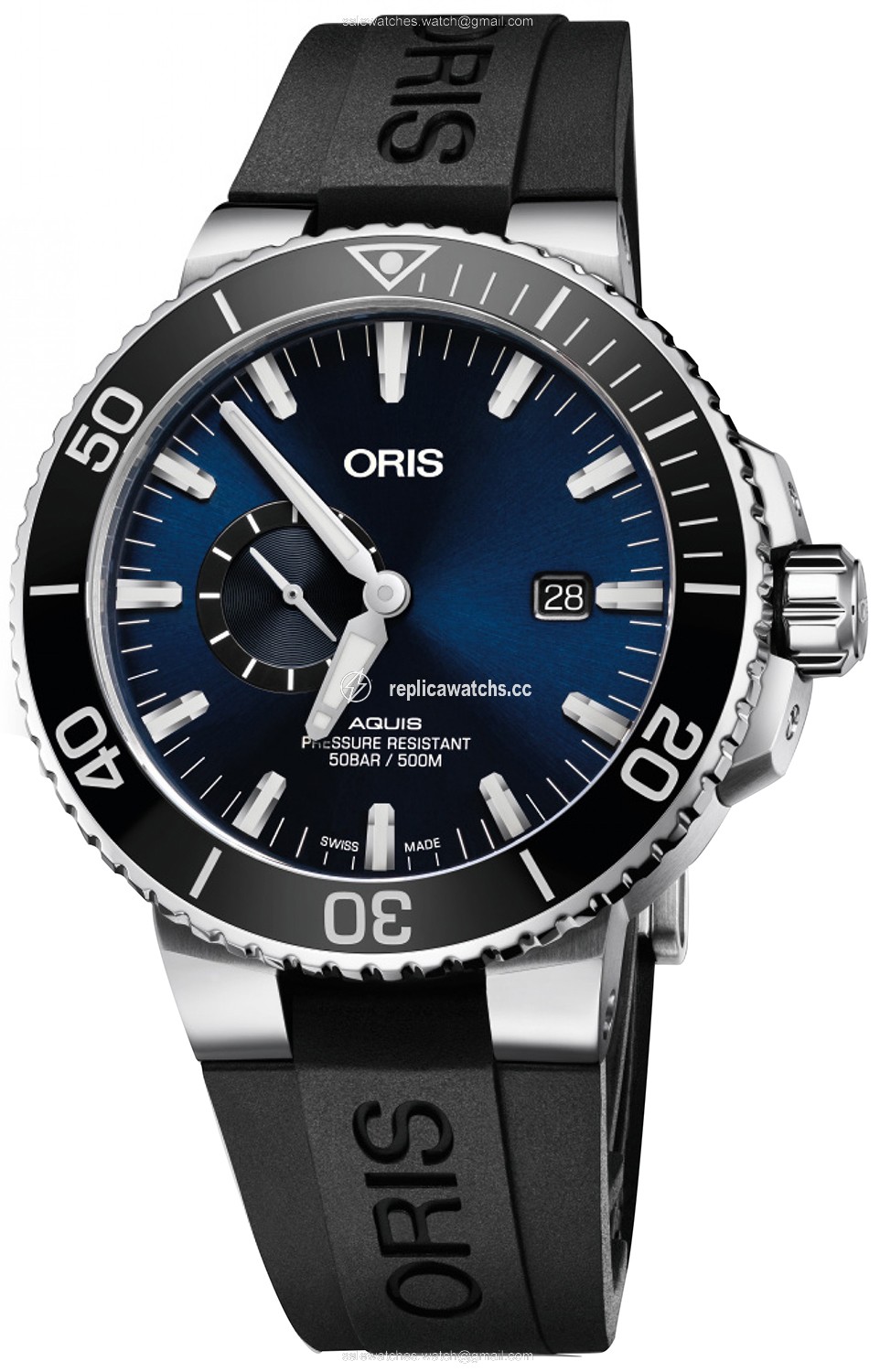 Replica 01 743 7733 4135-07 4 24 64EB Oris Aquis Small Second, Date 45.5 Mens Watch Replica 01 743 7733 4135-07 4 24 64EB Oris Aquis Small Second, Date 45.5 Mens Watch